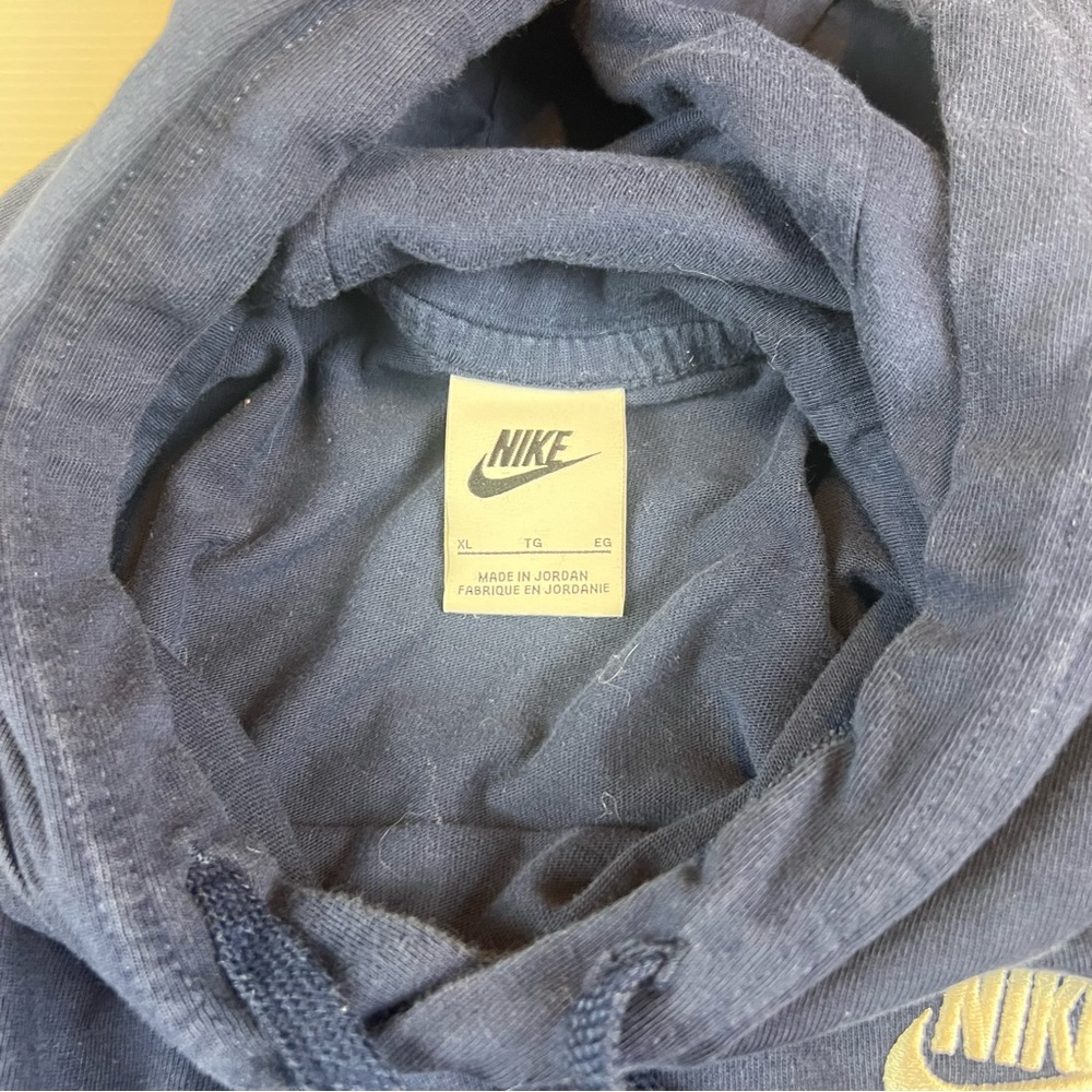Nike Sportswear Club Mid-Navy Jersey Pullover Hoodie, Size XL - Picture 9 of 13